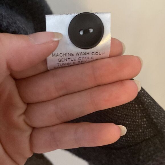 Terra, Black & Gray Sleeveless Sweater Vest w/Button Accents, Size S, EUC - Picture 7 of 8